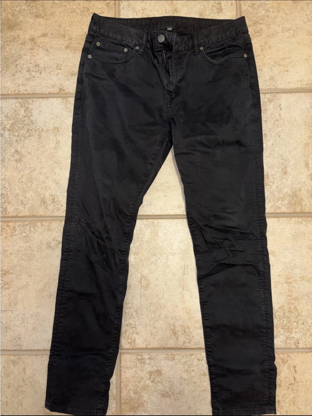 American Eagle Men’s Flex Skinny Stretch Pants Size 32x30 Black